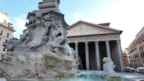 A view of the Pantheon in Rome from Piazza della Rotonda 動画素材 326776763