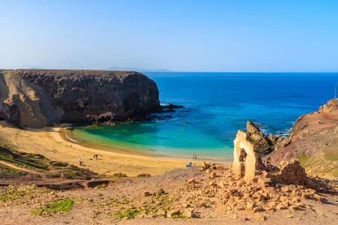 View of Papagayo beach Stock Photos