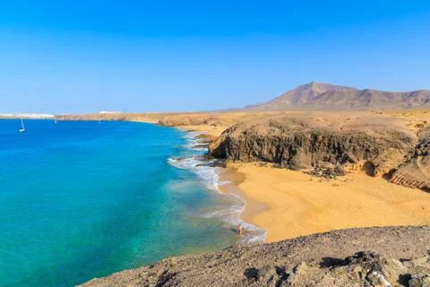 View of Papagayo beach Foto stock