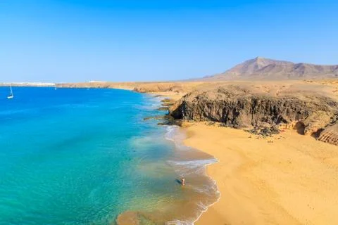 View of Papagayo beach Foto stock