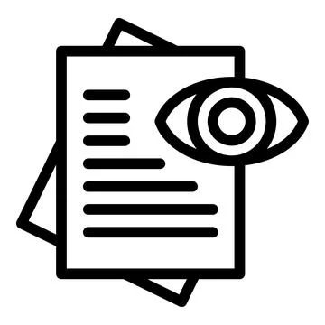 View paper icon outline vector. Credit finance Illustrazione stock