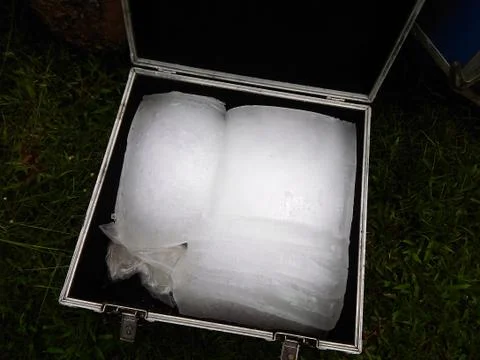 View of paraffin wax inside a box - image Stock Photos