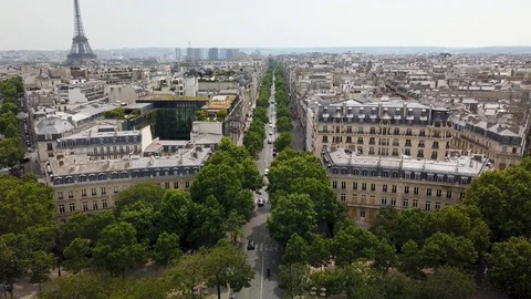 View of Paris from the Arc de Triomphe 스톡 동영상 112229980