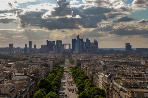 View of paris from Arc de triomphe Stock Photos