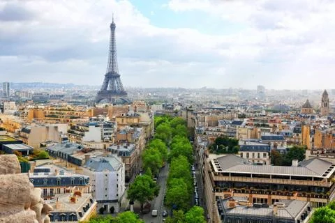 View of Paris from the Arc de Triomphe.  Paris. France Fotos Stock