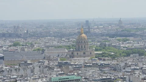 View of Paris city from Eiffel Tower, France Stock Footage 313968226