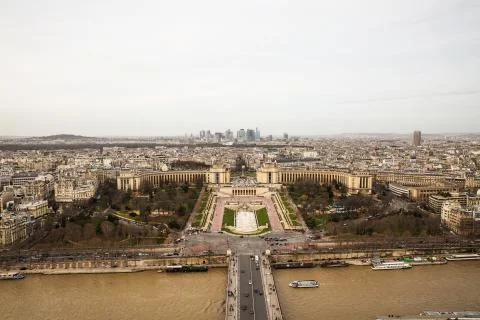 View of Paris city from Eiffel Tower Stock Photos