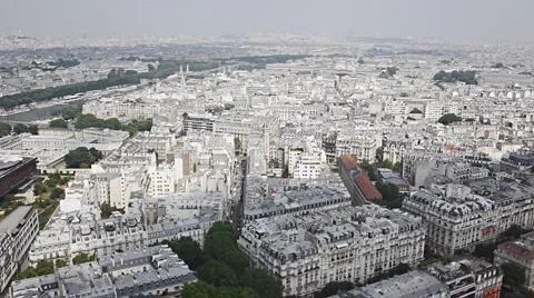 View of Paris from Eiffel Tower Stock-Footage 6531649