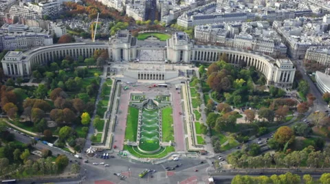 View of Paris from the Eiffel Tower Stock Footage 47746514