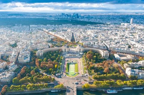 View of paris from the eiffel tower. Foto stock