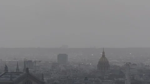 The view of Paris from Montmartre 스톡 동영상 87344511