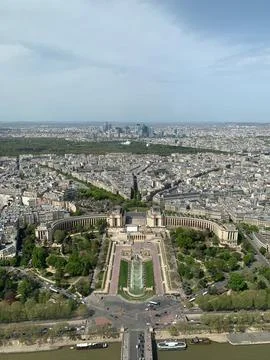 View of Paris from the top of Eiffel Tower Stock Photos
