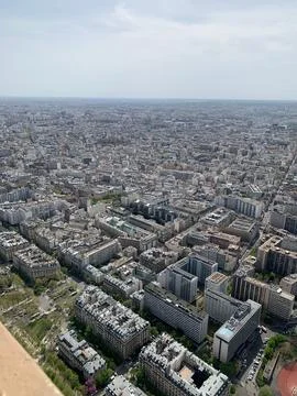 View of Paris from the top of Eiffel Tower Foto stock
