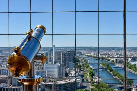 View of Paris from the top of the Eiffel Tower. view of Paris from the top... Stock-Fotos