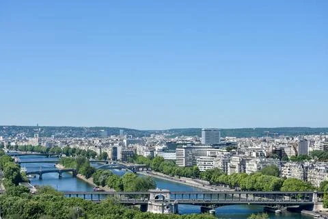 View of Paris from the top of the Eiffel Tower. view of Paris from the top... Stock-Fotos