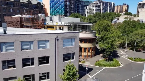View to park in city with movement Stock Footage 82754014