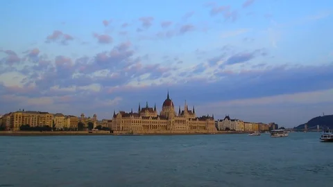 View on Parliament.  Budapest Stock Footage 74344400