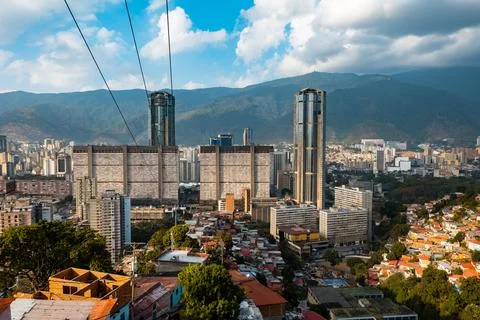 View of the Parque Central complex from the San Agustin neighborhood Stock Photos