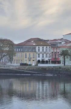 View of a part of downtown Vila do Conde Stock Photos
