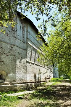 View of a part of the monastery wall. Stock Photos