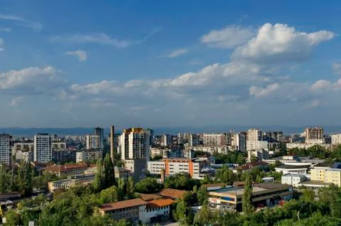 View to part of Sofia city from above Stock Photos