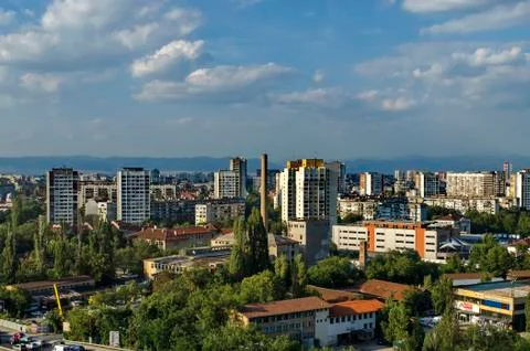 View to part of Sofia city from above Stock Photos