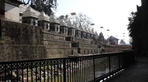 View of Pashupatinath. Vídeo Stock 58561168