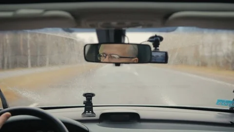 View from the passenger seat in the car 스톡 동영상 71127688