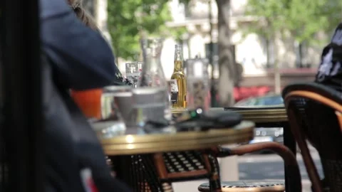 View from a patio in Paris Stock Footage 172384843