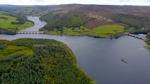 A view of Peak district, an upland area in England at the southern end of the Stock Footage 143787173