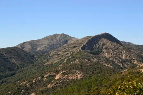 View of peak of Monte Murumannu Stock Photos