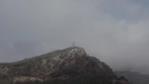 A view of the peak of Mount El Gouz - Souss-Massa-Drâa - Morocco Stock Footage 243644438
