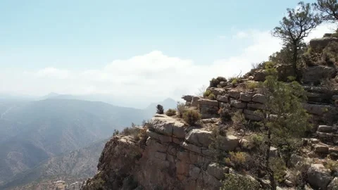 A view of the peak of Mount El Gouz - Souss-Massa-Drâa - Morocco Stock Footage 243663272