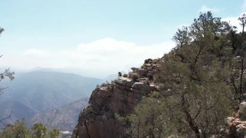 A view of the peak of Mount El Gouz - Souss-Massa-Drâa - Morocco Stock Footage 243663273