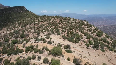 A view of the peak of Mount El Gouz - Souss-Massa-Drâa - Morocco Video stock 243663304