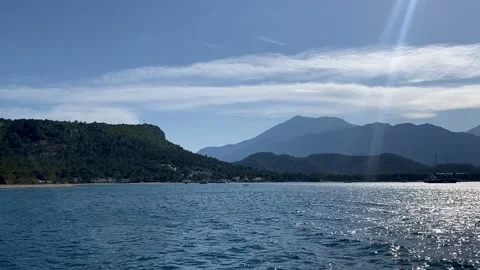 View of the peak of Mount Tahtali. Kemer, Turkey. Video stock 342015484