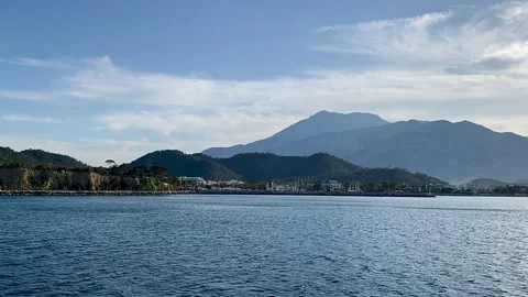 View of the peak of Mount Tahtali. Kemer, Turkey. Video stock 342015486