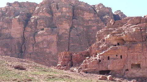 View of the peaks of Wadi Rum. Stock Footage 145140671