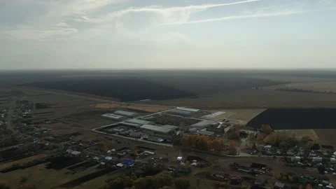 View of a peasant farm in a small town in russia Stock Footage 158206889