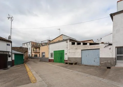 View of a peculiar example of the typical architecture of the town of Oliva of Foto stock