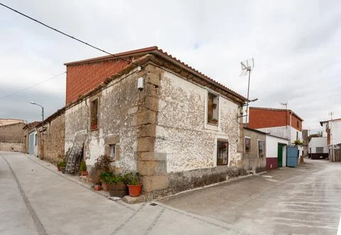 View of a peculiar example of the typical architecture of the town of Oliva of Stock Photos