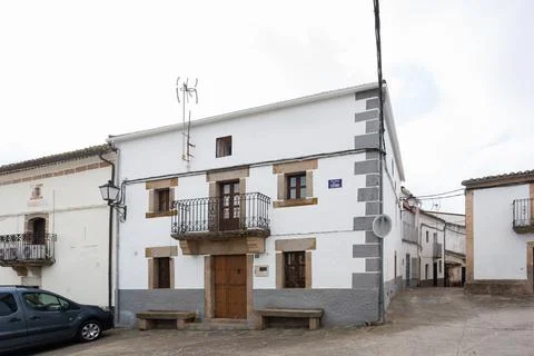 View of a peculiar example of the typical architecture of the town of Oliva of Stock Photos