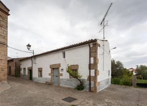 View of a peculiar example of the typical architecture of the town of Oliva of Stock Photos