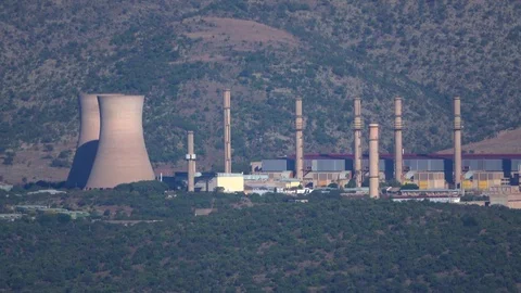 View of the Pelindaba nuclear research facility Stock Footage 83618145