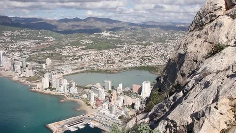 View from penon de ifach in Calpe Spain Stock Footage 84758050
