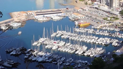 View from penon de ifach in Calpe Spain Stock Footage 84890837