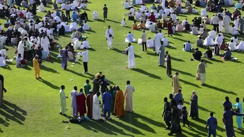View of people gathered at Stade de l'Ill in Mulhouse, France. Stockbeeldmateriaal 335760783