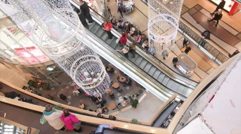 Up view people in the shopping mall Stock Footage 61194066