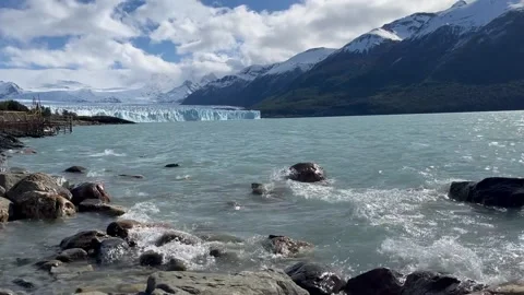 View to the Perito Moreno Glacier | Parque provincial Península de Magallanes Stock Footage 220582893