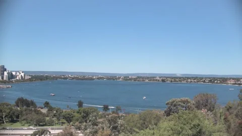 View of the Perth CBD from Kings Park in Western Australia 스톡 동영상 131282554